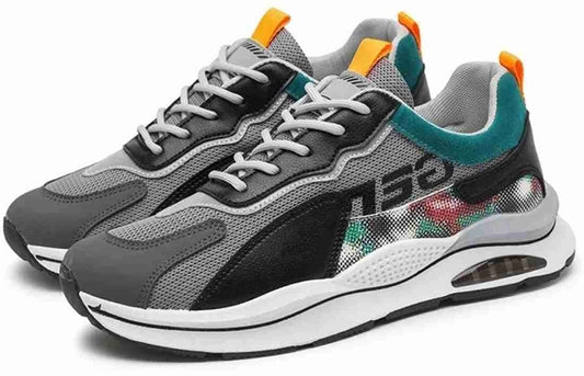 Sports Shoes for Men (Grey & Black, 6)